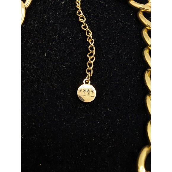 Dylans Necklace Gold Chain w/charms Lollipop Chocolate Candy Swed. Fish Rare vtg - Picture 9 of 16